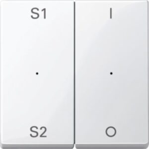 Wippen für Taster-Modul 2 fach  (Szene1/2, 1/0), polarweiß glänzend, System M Merten MEG5228-0319