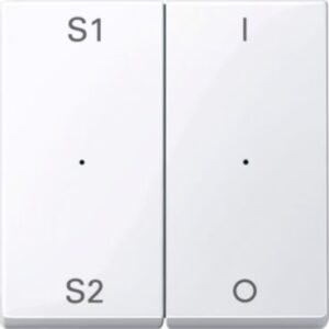 Wippen für Taster-Modul 2 fach  (Szene1/2, 1/0), aktivweiß glänzend, System M Merten MEG5228-0325