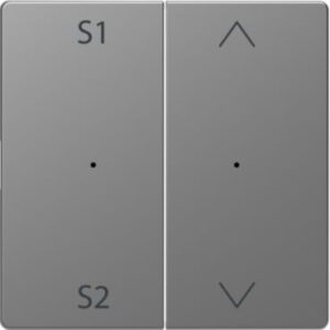 Wippen für Taster-Modul 2 fach  (Szene1/2, Auf/Ab), Edelstahl, System Design Merten MEG5227-6036