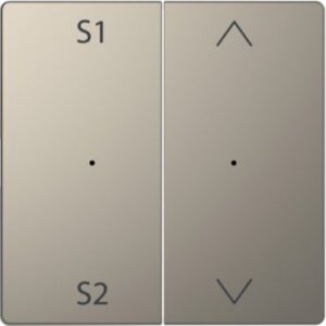 Wippen für Taster-Modul 2 fach  (Szene1/2, Auf/Ab), Nickelmetallic, System Design Merten MEG5227-6050