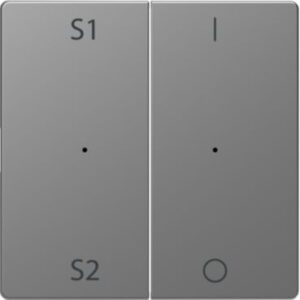 Wippen für Taster-Modul 2 fach  (Szene1/2, 1/0), Edelstahl, System Design Merten MEG5228-6036