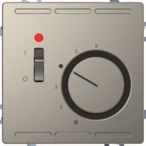 RTR 24 V m. Schalter u. Zentralpl., Nickelmetallic, System Design Merten MEG5761-6050