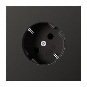 SCHUKO® Steckdose 45°, 16 A 250 V ~, Aluminium lackiert, Serie LS, anthrazit, Jung AL2520-45AN