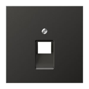 Abdeckung für IAE/UAE-Anschlussdosen 1 x 8-polig, Aluminium lackiert, Serie LS, anthrazit (lackiertes Aluminium), Jung AL2969-1UAAN