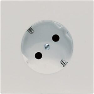 SCHUKO® Steckdose 45°, 16 A 250 V ~, Duroplast, Serie LS, lichtgrau, Jung LS520-45LG