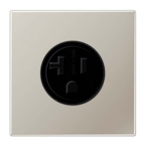 Steckdose US-Norm NEMA, 20 A 125 V ~, Schraubklemmen, ohne Krallen, Serie LS, Edelstahl, Jung ES2521-20