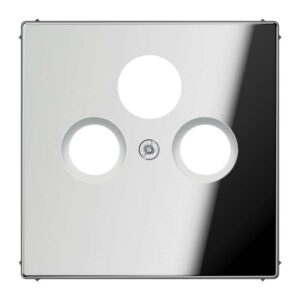 Abdeckung für Universal-Sat/BK-Dosen, Metall verchromt, Serie LS, glanzchrom, Jung GCR2990SAT