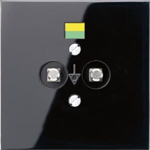 Potentialausgleich-Steckdose, Duroplast, Serie LS, schwarz, Jung LS965-2SW