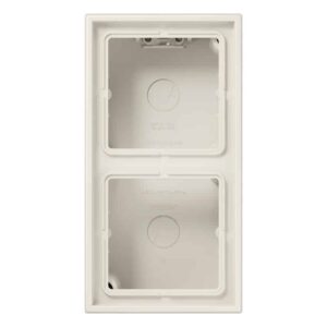 Aufputz-Kappe 2fach, Serie LS, weiß, Jung LS582AW