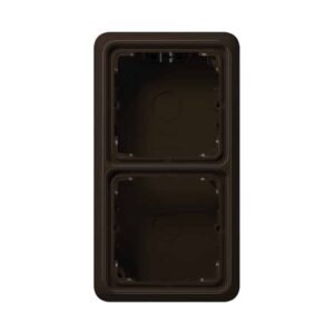 Aufputz-Kappe 2fach, Serie CD, braun, Jung CD582ABR