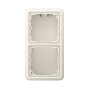 Aufputz-Kappe 2fach, Serie CD, weiß, Jung CD582AW