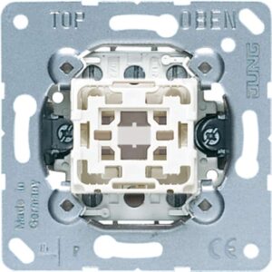 Multi-Switch, volle Wippe, Taster mit 2 x 2 Schließern und Nullstellung, 10 A 250 V ~, Jung 531-41U