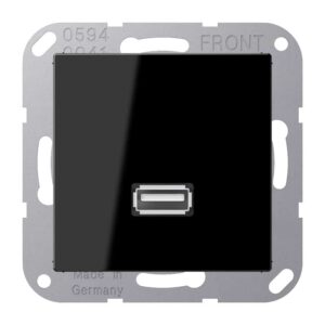 Multimedia-Anschlusssystem USB 2.0, Serie A, schwarz, Jung MAA1122SW