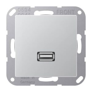 Multimedia-Anschlusssystem USB 2.0, Serie A, aluminium, Jung MAA1122AL