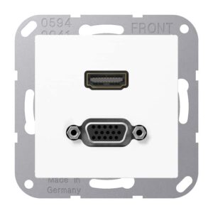 Multimedia-Anschlusssystem HDMI / VGA, Serie AS/A, alpinweiß, Jung MAA1173WW