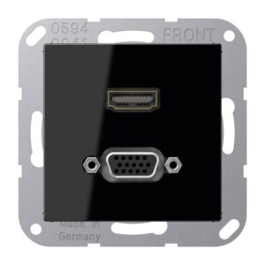 Multimedia-Anschlusssystem HDMI / VGA, Serie A, schwarz, Jung MAA1173SW
