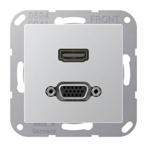 Multimedia-Anschlusssystem HDMI / VGA, Serie A, aluminium, Jung MAA1173AL