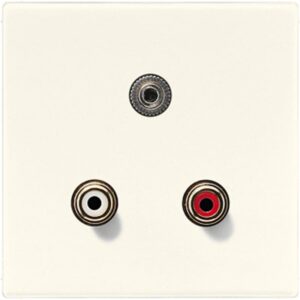 Multimedia-Anschlusssystem Cinch Audio / Miniklinke 3,5 mm, Serie LS, weiß, Jung MALS1011