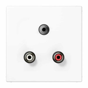 Multimedia-Anschlusssystem Cinch Audio / Miniklinke 3,5 mm, Serie LS, alpinweiß, Jung MALS1011WW