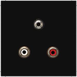 Multimedia-Anschlusssystem Cinch Audio / Miniklinke 3,5 mm, Serie LS, schwarz, Jung MALS1011SW