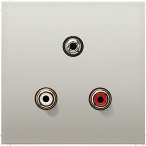 Multimedia-Anschlusssystem Cinch Audio / Miniklinke 3,5 mm, Serie LS, Edelstahl, Jung MAES1011