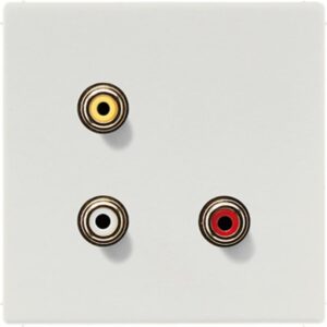 Multimedia-Anschlusssystem Cinch Audio / Composite Video, Serie LS, lichtgrau, Jung MALS1031LG