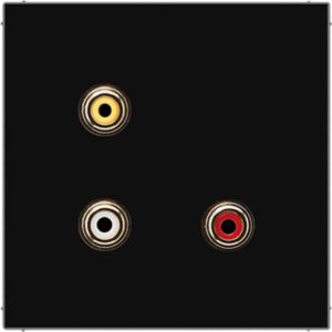Multimedia-Anschlusssystem Cinch Audio / Composite Video, Serie LS, schwarz, Jung MALS1031SW
