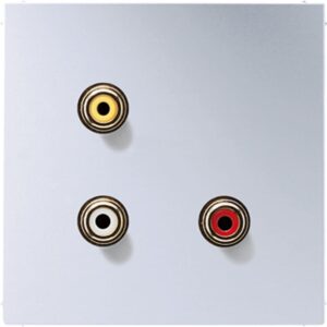 Multimedia-Anschlusssystem Cinch Audio / Composite Video, Serie LS, Aluminium, Jung MAAL1031