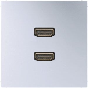 Multimedia-Anschlusssystem 2 x HDMI, Serie LS, Aluminium, Jung MAAL1133