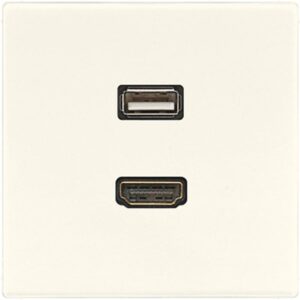 Multimedia-Anschlusssystem HDMI / USB 2.0, Serie LS, weiß, Jung MALS1163