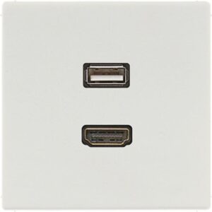 Multimedia-Anschlusssystem HDMI / USB 2.0, Serie LS, lichtgrau, Jung MALS1163LG