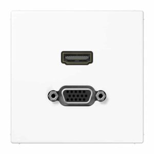 Multimedia-Anschlusssystem HDMI / VGA, Serie LS, alpinweiß, Jung MALS1173WW