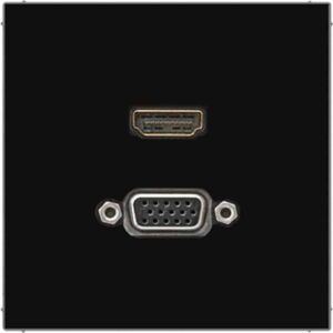 Multimedia-Anschlusssystem HDMI / VGA, Serie LS, schwarz, Jung MALS1173SW