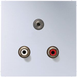 Multimedia-Anschlusssystem Cinch Audio / Miniklinke 3,5 mm, Serie LS, Aluminium, Jung MAAL1011