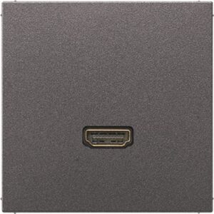 Multimedia-Anschlusssystem HDMI, Serie LS, anthrazit (lackiertes Aluminium), Jung MAAL1112AN