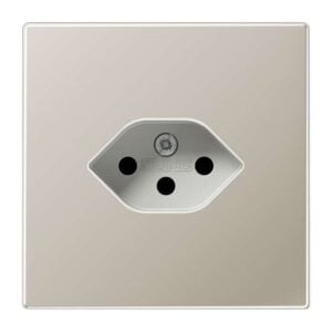 Steckdose nach Schweizer Norm, 1fach, Typ 13, Serie LS, Edelstahl, Jung ES1520-13SEV