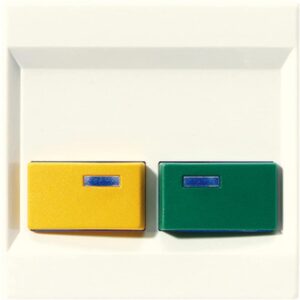 Abdeckung für Ackermann, Typ 73642 E, gelb, grün, Serie LS, weiß, Jung LS642E
