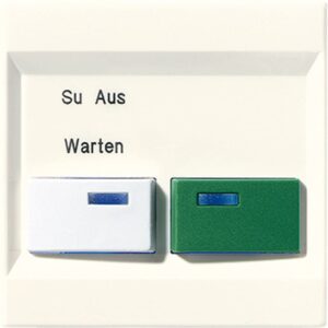 Abdeckung für Ackermann, Typ 73642 B – Dienstzimmereinheit –, weiß, grün, Serie LS, weiß, Jung LS642B-2