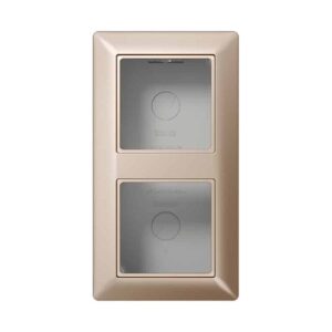 Aufputz-Kappe 2fach, Serie AS, champagner, Jung AS582ACH