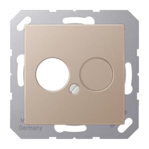 Abdeckung für 1 Kleinsteckdose bis 18,5 mm Ø, Serie A, champagner, Jung A562CH