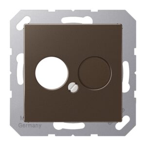 Abdeckung für 1 Kleinsteckdose bis 18,5 mm Ø, Serie A, mokka, Jung A562MO