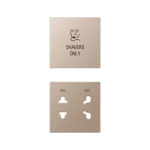 Abdeckung 2fach, Shavers only, Serie A, champagner, Jung SOA7522CHPL
