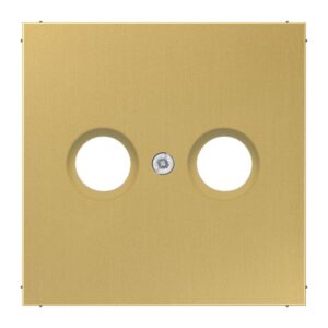 Abdeckung für Antennendosen, Messing, Serie LS, Messing classic, Jung ME2990TVC