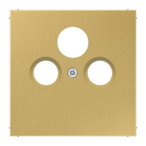 Abdeckung für Universal-Sat/BK-Dosen, Messing, Serie LS, Messing classic, Jung ME2990SATC