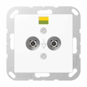 Potentialausgleich-Steckdose, Thermoplast, Serie A, alpinweiß, Jung A565-2BFWW
