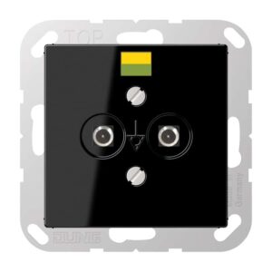 Potentialausgleich-Steckdose, Thermoplast, Serie A, schwarz, Jung A565-2BFSW