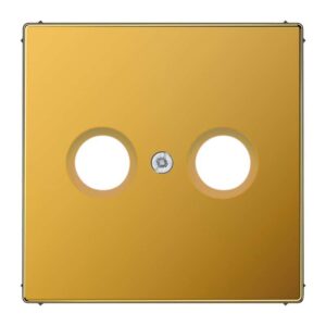 Abdeckung für Antennendosen, Metall mit echter Goldauflage, Serie LS, vergoldet, Jung LS990TVGGO