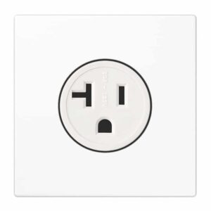 Steckdose US-Norm NEMA, 20 A 125 V ~, Schraubklemmen, ohne Krallen, Thermoplast, Serie LS, alpinweiß, Jung LS521-20WW