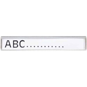 Transparente Abdeckung mit Einlage für Schriftfeld 9 x 55 mm , Serie A, Einlage alpinweiß, Jung AC81NA