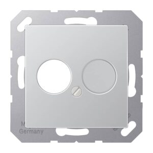 Abdeckung für 1 Kleinsteckdose bis 18,5 mm Ø, Serie A, aluminium, Jung A562AL